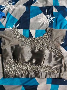 Elegant Embellished Blouse with lehanga and chunni