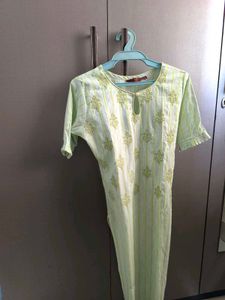 Lime Striped Tunic Top