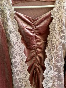 Vintage Lace Velvet Top