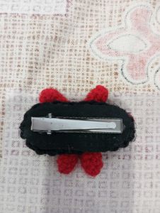 Handmade Crochet Angry Hair Clip