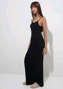 Black Maxi Slip Dress