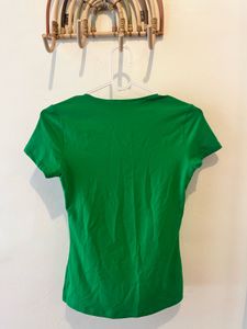 Green Square Neck Top H&amp;M