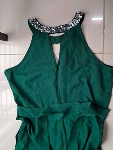 Dark Green Jumpsuit - SMALL