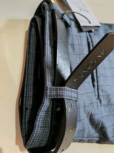 trouser with belt