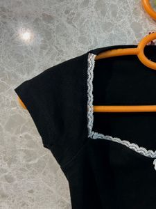 Black Lace Charm Top