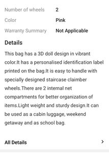 3D Beetle Kids Cabin Suitcases 18 Inches