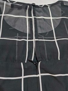 Black &amp; White Grid Dress