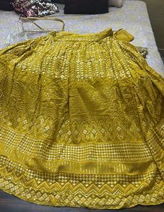 Elegant Yellow Lehenga Choli for haldi