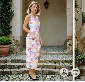 Floral Shein Bodycon Dress in small size