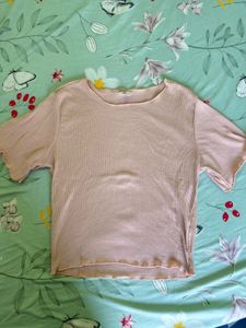 pink semi woolen top-2