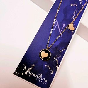 Unique Heart Pendant Necklace Rose Gold