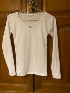 Lace Trim Long Sleeve Top