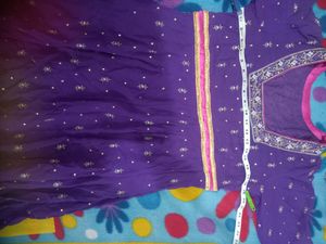 Purple Embellished Salwar Kameez