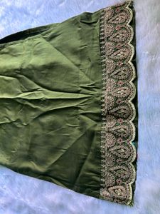 Olive Green Embroidered Suit
