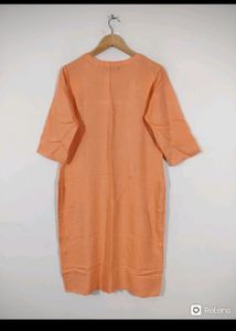 Peach Color Embroderied Kurta