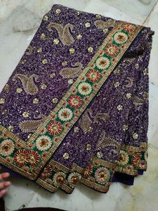 Full Zari Workh Saree 😍. Purple 💜 Very Nice 👍