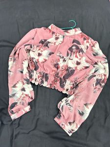 Floral Print Long Sleeve Top