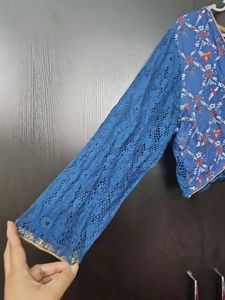 IMARA Blue Lace Top