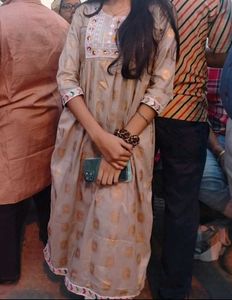 Elegant Beige Printed Kurta