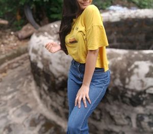 Cute Yellow Crop Top