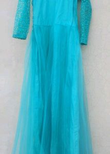 Elegant Aqua Blue frock