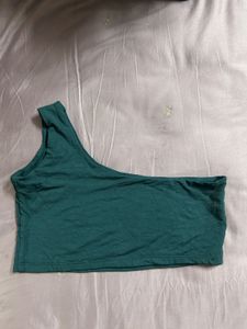 Green One-Shoulder Top