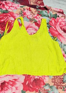 Neon Yellow Knit Top