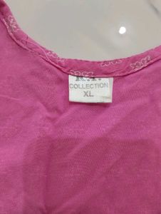 Pink Embroidered and purple Short Kurti ☘️