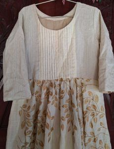 Cream Color Anarkali Kurta