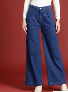 Kotty Wide Leg Blue Jeans