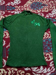 Beautiful Green Turtle Neck Sweater