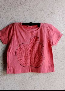 Pink Cut Out Crop Top