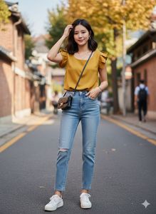 Women Cute Korean Tops