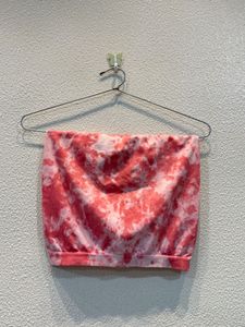 Pink Tie-Dye Tube Top
