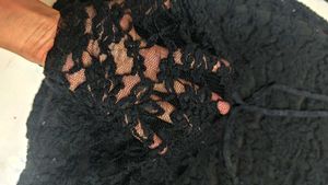 Lace Detail Black Dress