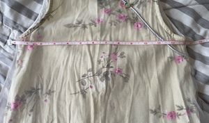 Chinese Collar Floral Sleeveless Top