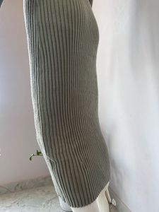 Sage Green Ribbed Dress