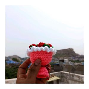 Crochet Mini Rose Flowers Bouquet Keychain 💐💝