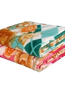 Floral Single Fleece Blanket for AC room (New)