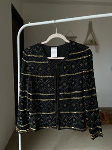 Classic WOMAN BLACK GOLD SEQUINS Jacket