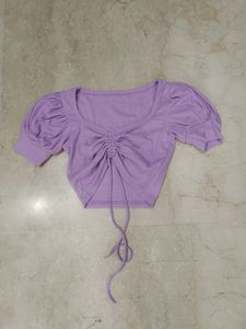Cute And Sober Purple Crop Top