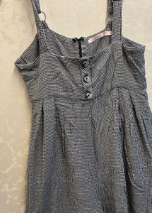 Classic Houndstooth Checkered Jumpsuit with Adjust