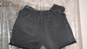 Nike Black Denim Short For Girls