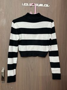 SHEIN brandedStriped Cropped woollen top size M