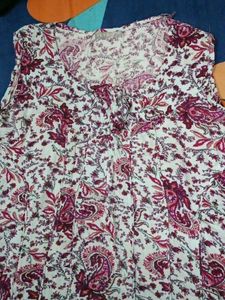 Paisley Print Sleeveless Top
