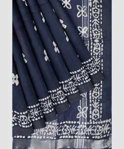 Elegant Blue Printed Saree