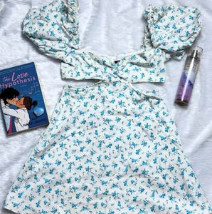 Floral zara Cutout Mini Dress