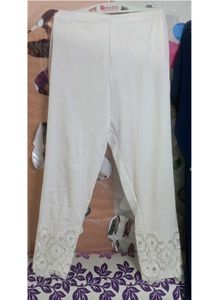 Elegant Navy &amp; Of White Embroidered Pant Suit