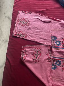 Floral Pink Dress With Bottom