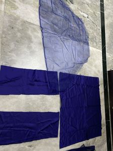 Elegant Blue Embroidered Gown